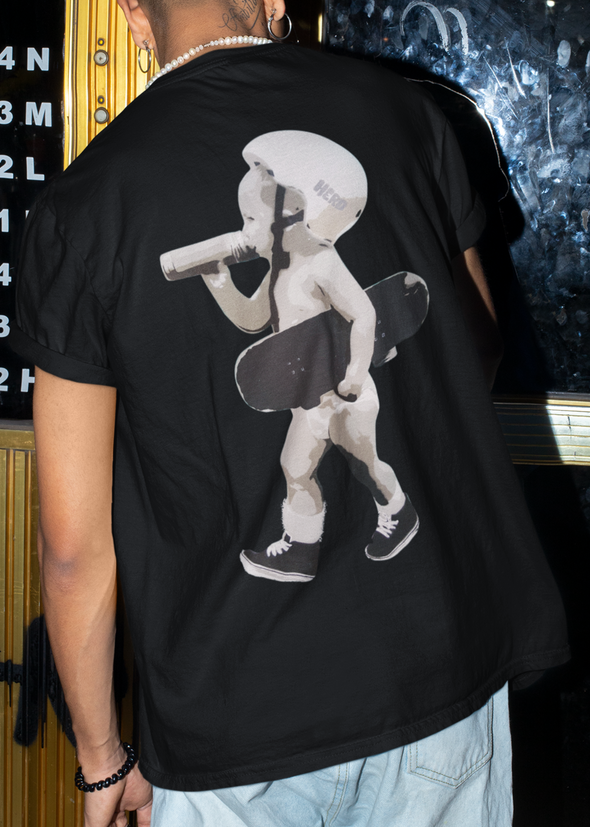 ST!NK - artist HERO - Men Back Print Shirt_Black