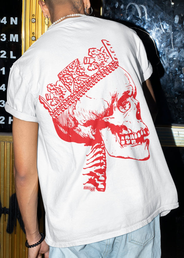 ST!NK - artist Broke, Back Print - Men Shirt_White