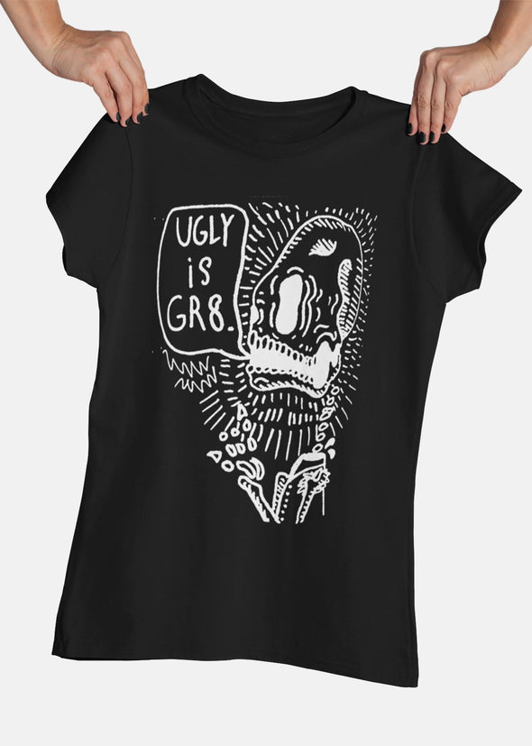 ST!NK - artist Caffeinated Doodler, UGLY Black - Women Premium Organic Shirt