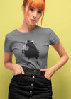 ST!NK - Caz.L Crow- Women Organic Shirt - Authentic Street Art_Heather Grey