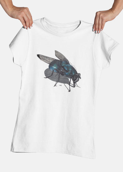 ST!NK - Ceepil Fly- Women Organic Shirt - Authentic Street Art_White