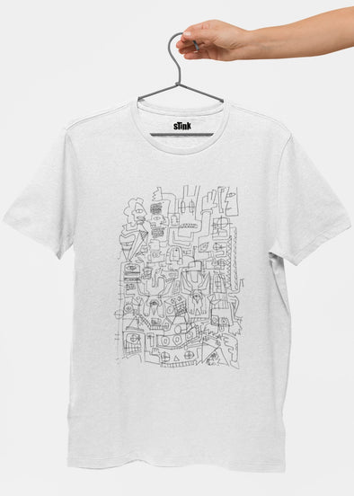 ST!NK - artist D.fect, LIMITED EDITION OF ONLY 500 ITEMS - Men Shirt_White
