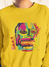 ST!NK - artist D.fect, Neon Skull - Men's Sweatart_Sun Yellow