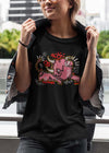 ST!NK - Guto Ajayu Love Bull- Ladies Premium Organic Shirt - Authentic Street Art_Black