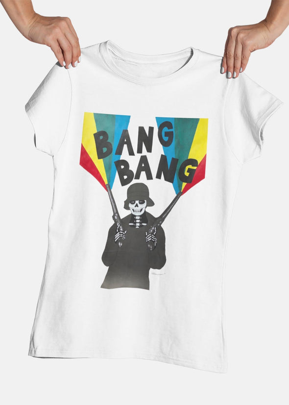 ST!NK - artist Hello The Mushroom, Bang Bang - Women Premium Organic Shirt_White
