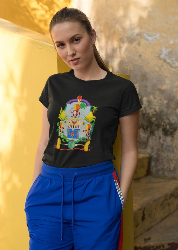 ST!NK - Koctel Fruit Gang- Women Organic Shirt - Authentic Street Art_Black