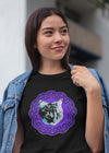 ST!NK - Lembo Crohet Cat Purple- Ladies Premium Organic Shirt - Authentic Street Art_Black