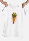 ST!NK - Ostap Pickles Cream - Ladies Premium Organic Shirt - Authentic Street Art_White