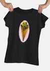 ST!NK - Ostap Pickles Cream- Ladies Premium Organic Shirt - Authentic Street Art_Black
