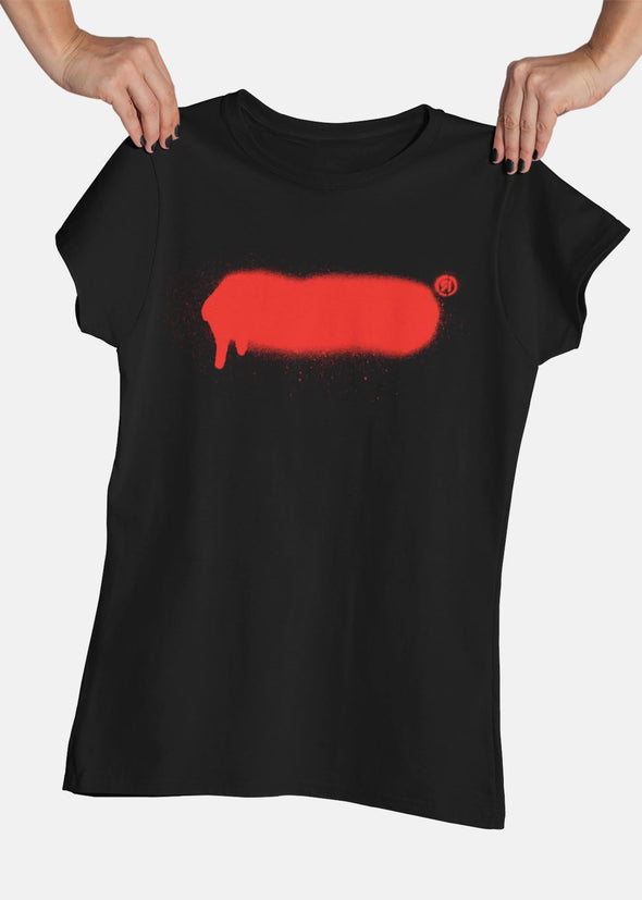 ST!NK - artist Ostap, RedSpray 3E4 - Women Premium Organic Shirt_Black