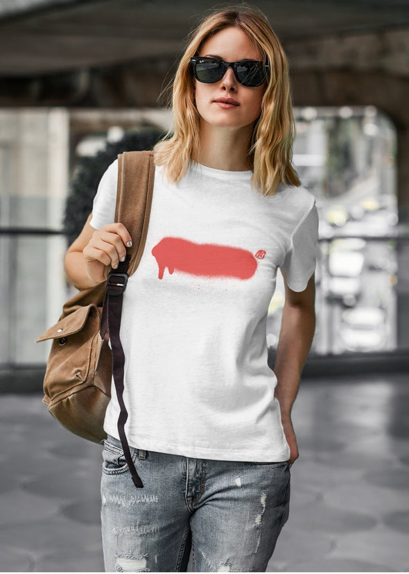 ST!NK - artist Ostap, RedSpray 3E4 - Women Premium Organic Shirt_White