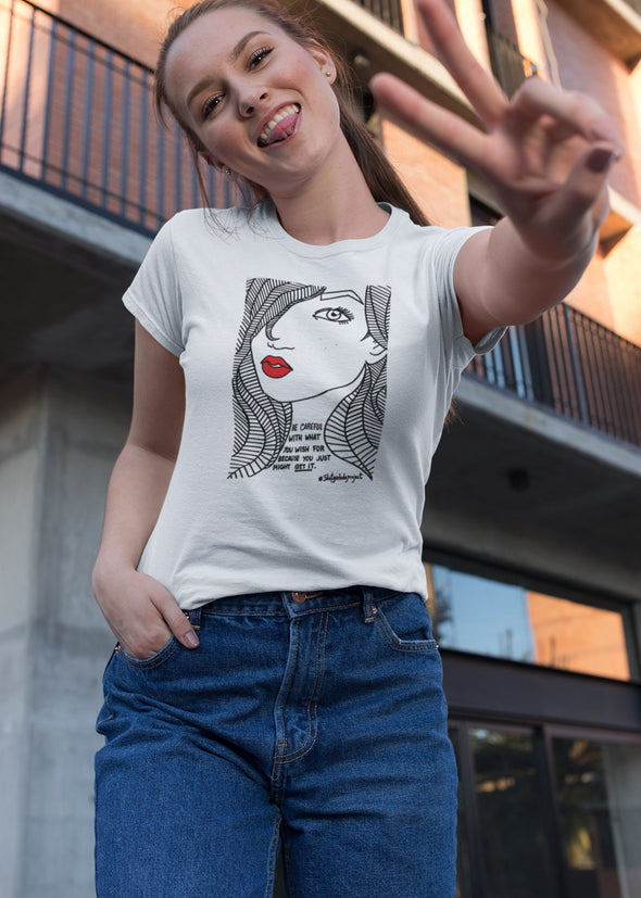 ST!NK - artist Shit Girls Do, My Dreams - Ladies Premium Organic Shirt_White