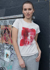 ST!NK - Stian Auchhh!- Women Organic Shirt - Authentic Street Art_White