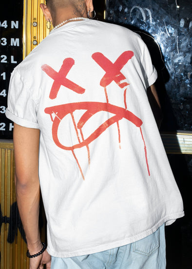 ST!NK - Happy Vandalism, Back Print - Men Shirt_White