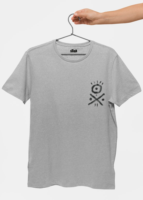 ST!NK - artist Visionox11 - Back Print Men Shirt_Pacific Grey