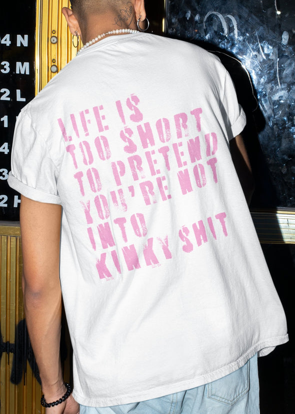 ST!NK - KinkyRebel - Men Back Print Shirt_White